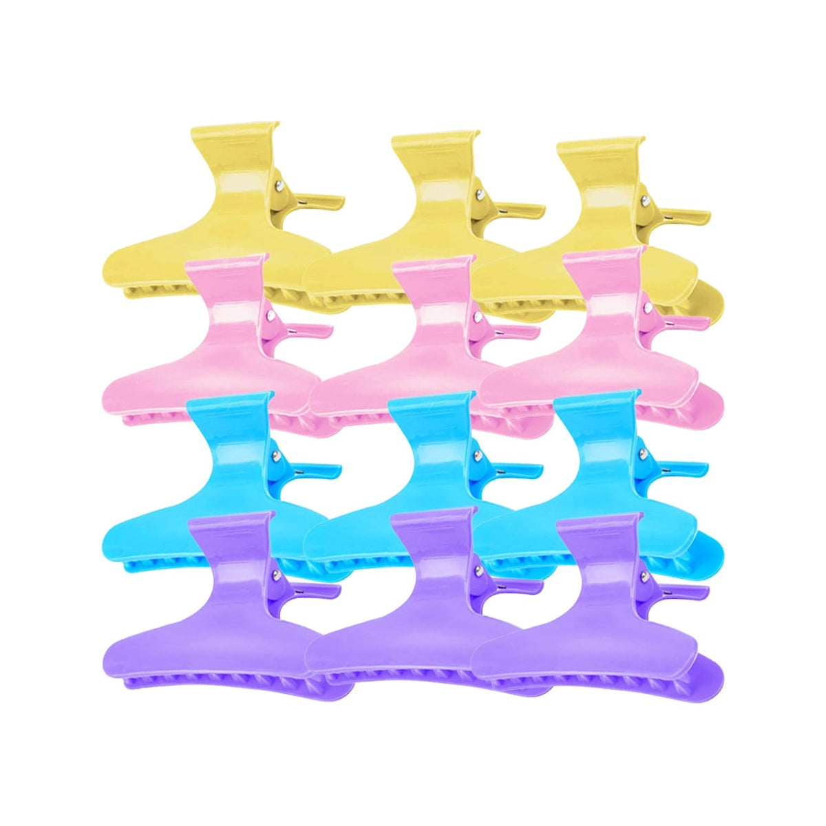 BUTTERFLY CLIP LARGE COLOURED HBP GC067 12PKT