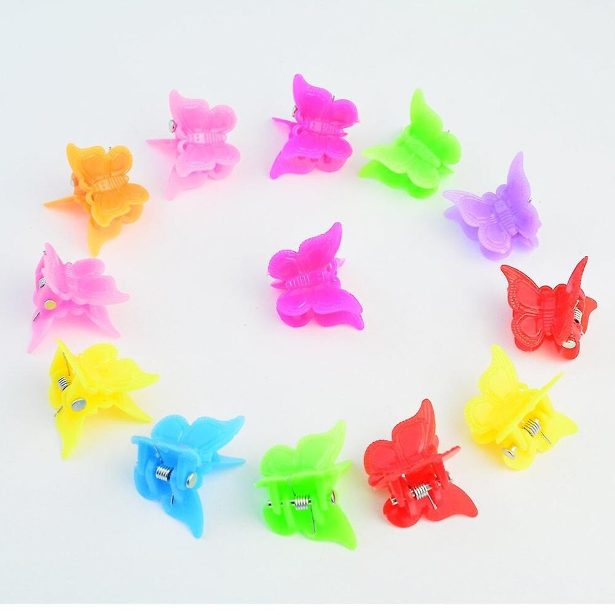 BUTTERFLY CLIP SMALL COLOURED SMALL 12 PACK