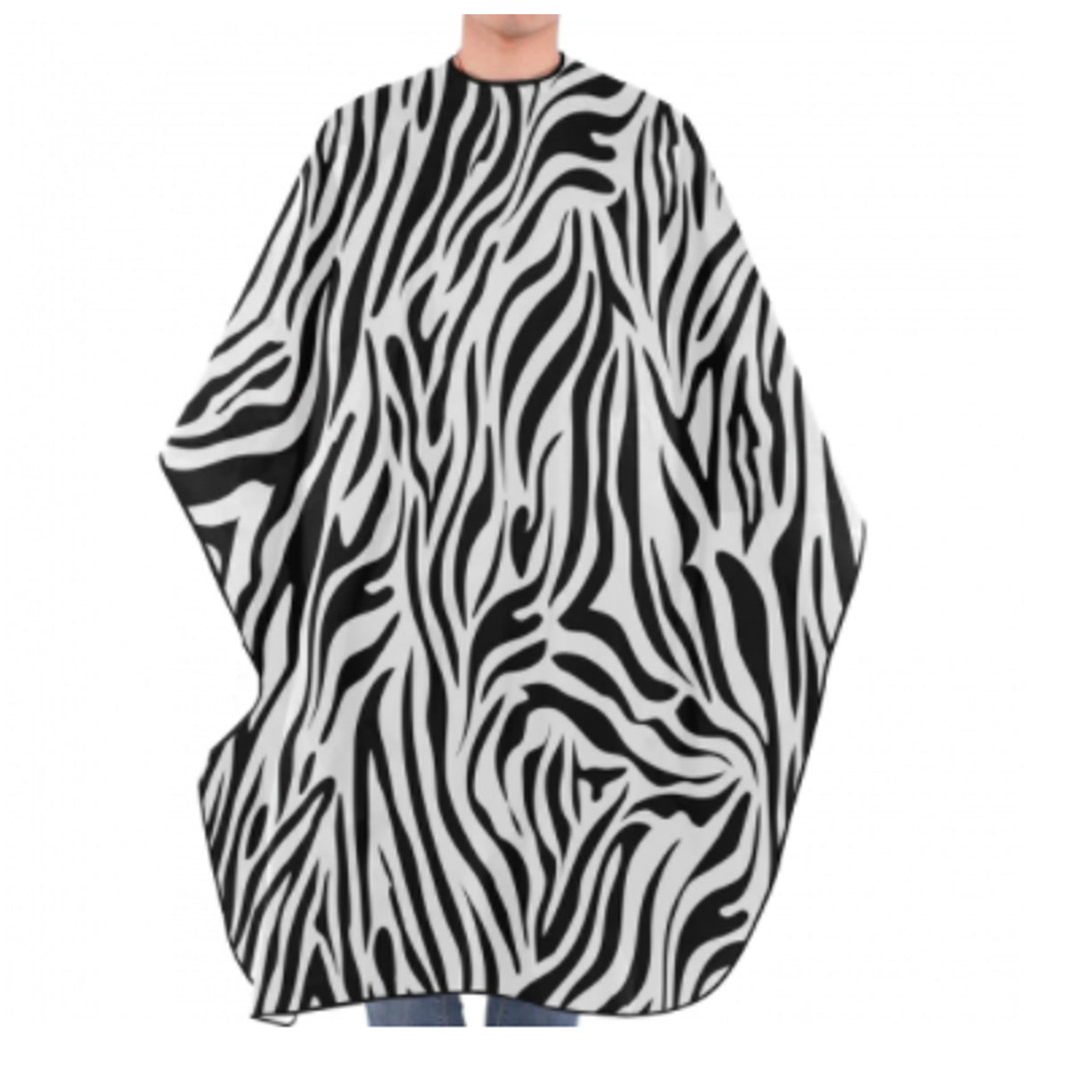 CAPE SATIN ZEBRA PRESS STUD HBP 118CM