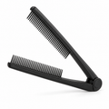 Black V-shape folding hair comb SF438