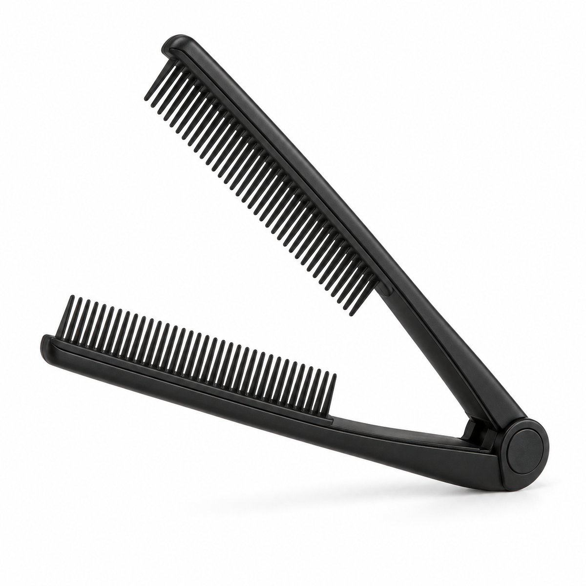 Black V-shape folding hair comb SF438