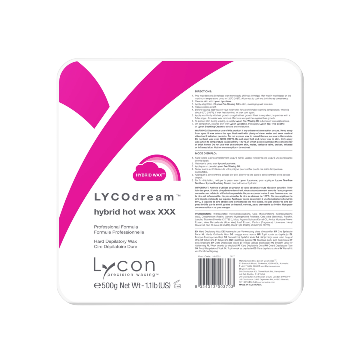 LYCOdream Hybrid Hot Wax XXX – Film Wax 500g
