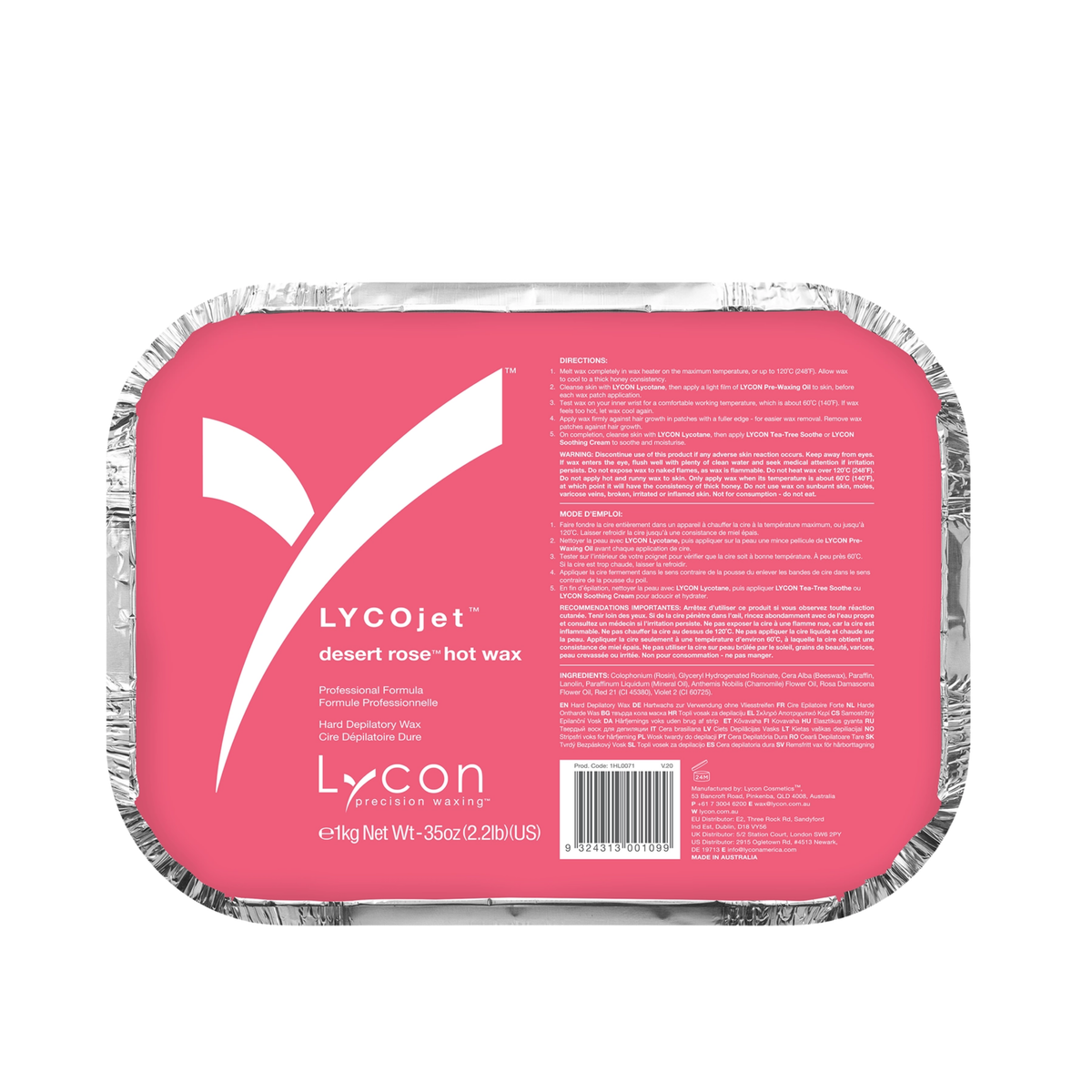 LYCOjet Desert Rose Hot Wax 1kg