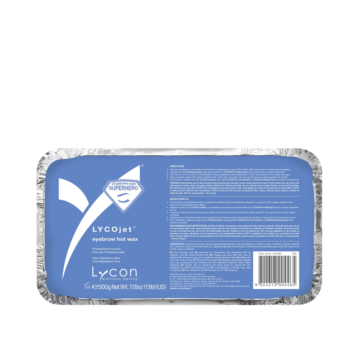 LYCOjet Eyebrow Hot Wax 500g