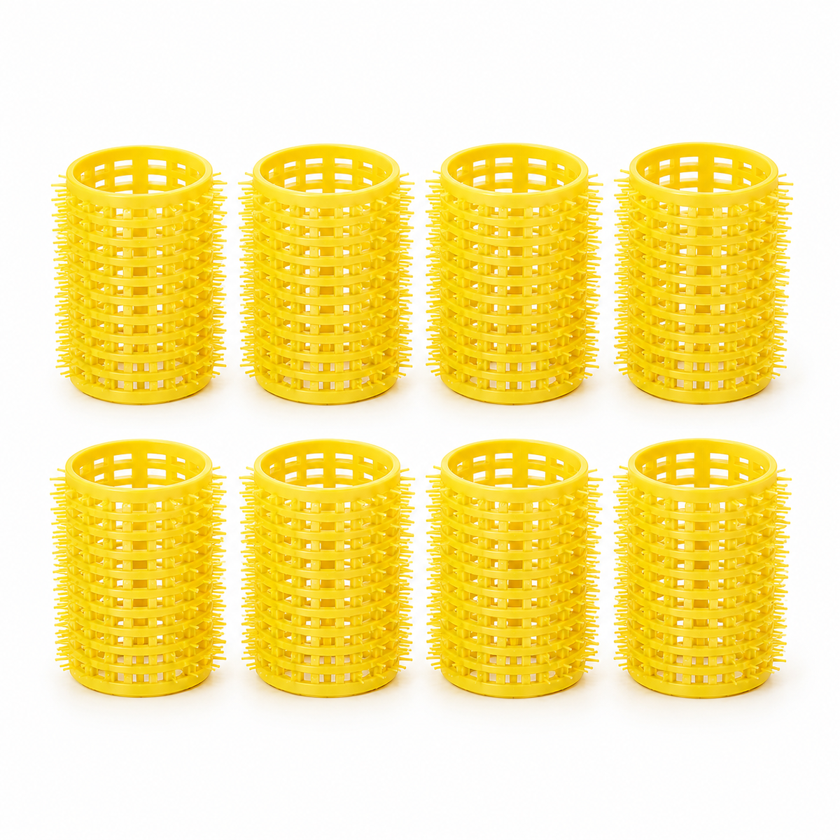 Salon Smart yellow brush rollers 8 pack