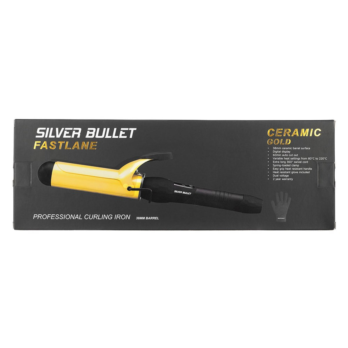 Silver Bullet Fastlane Gold Curling Iron 38mm