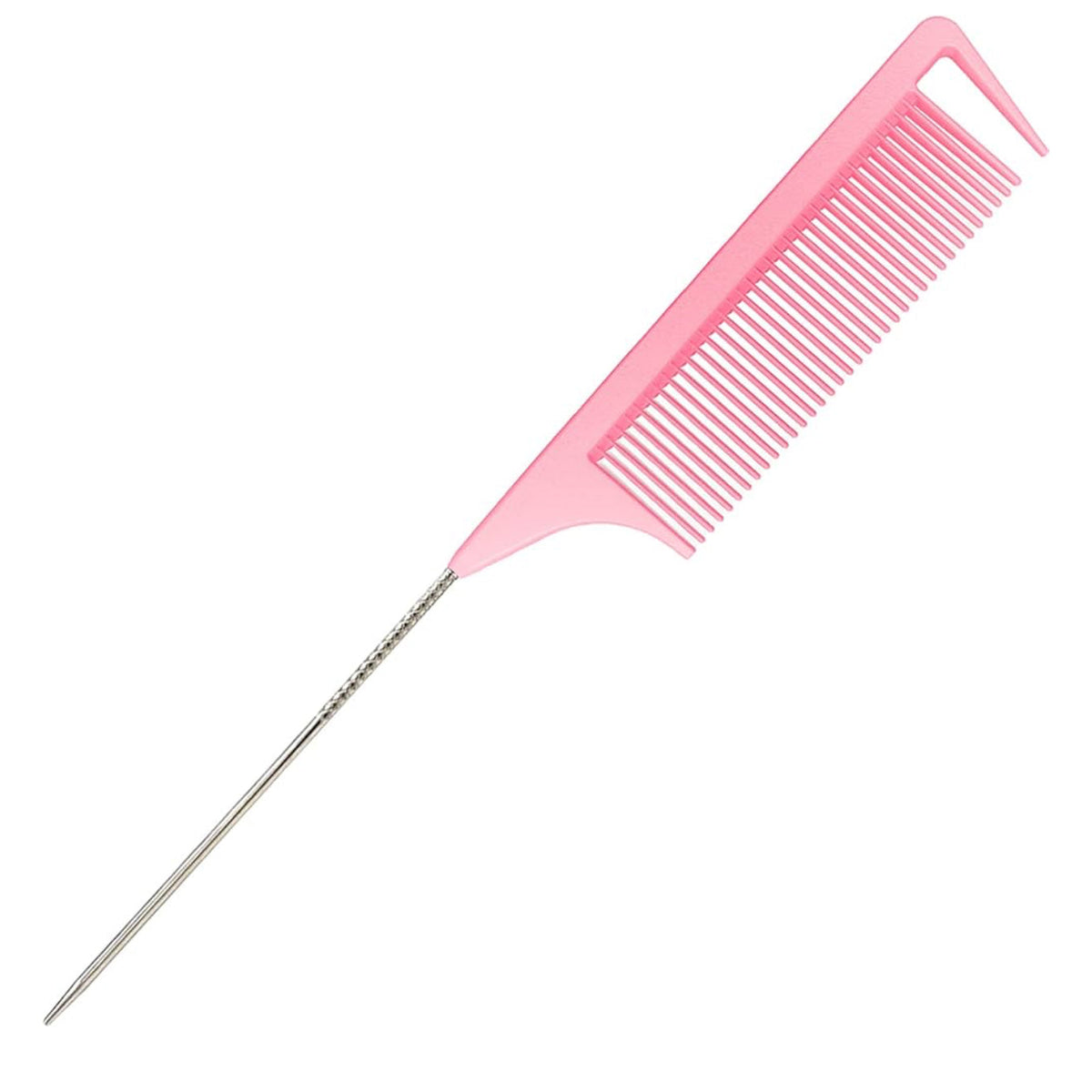 TAIL COMB PINK METAL END AC452