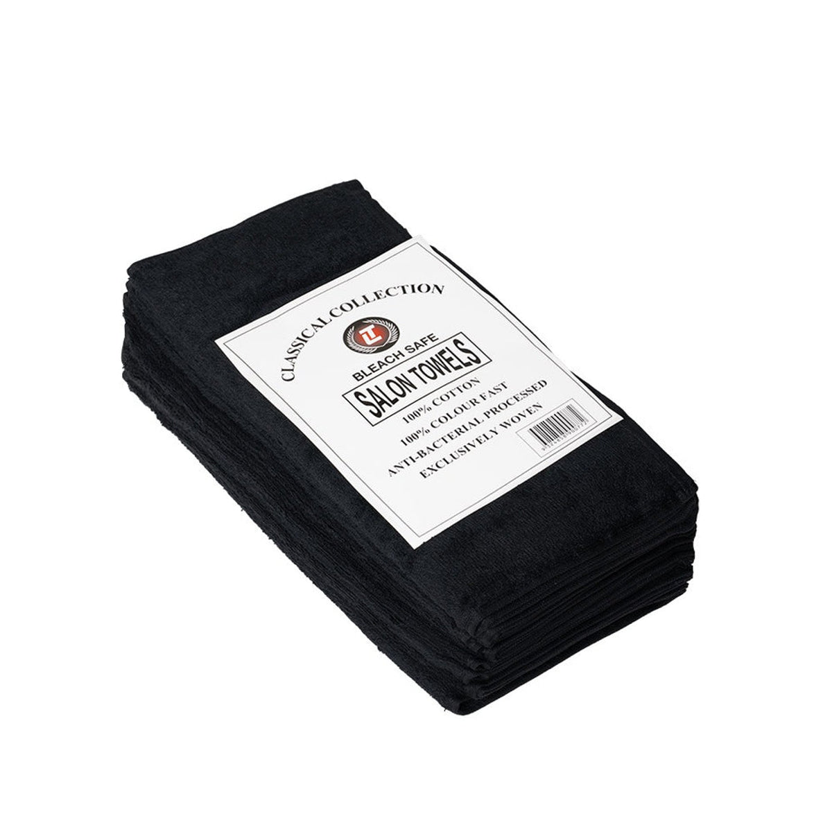 Bleach Proof Salon Towel Classical Collection Black 10 Pack