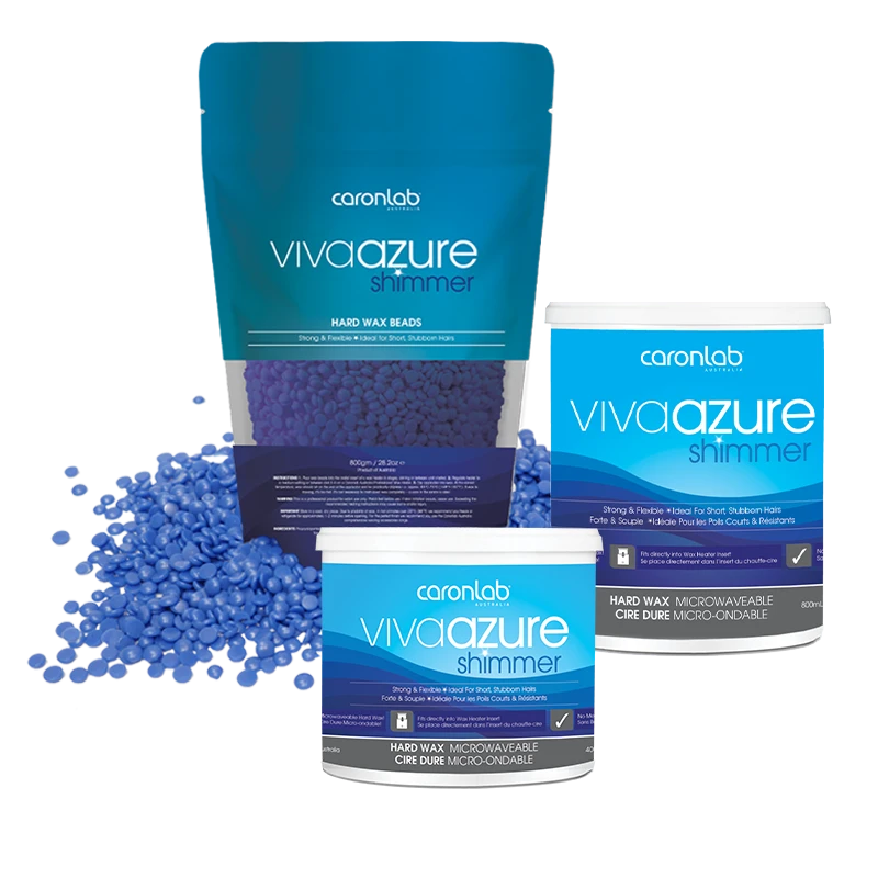 Viva Azure Shimmer Hard Wax Caronlab 400ml