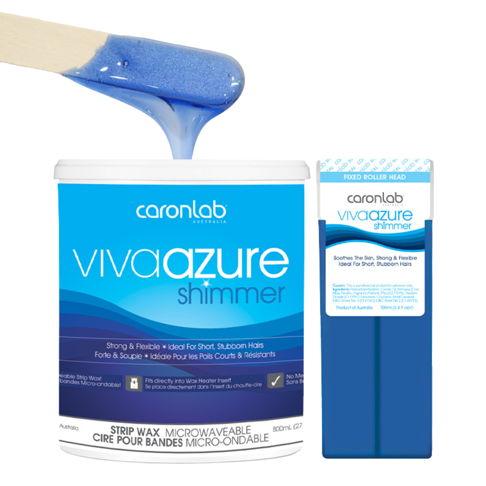 Viva Azure Shimmer Strip Wax Caronlab 100ml