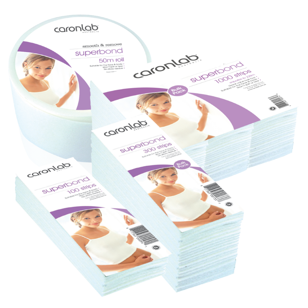 Superbond Waxing Strips Caronlab 100 Pack