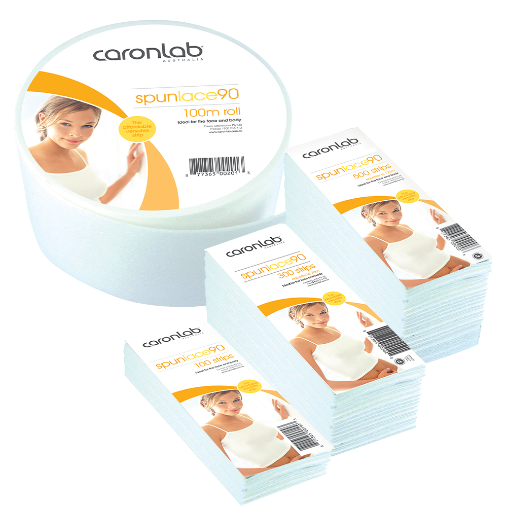 Spunlace 90 Waxing Strips Caronlab 100 Pack