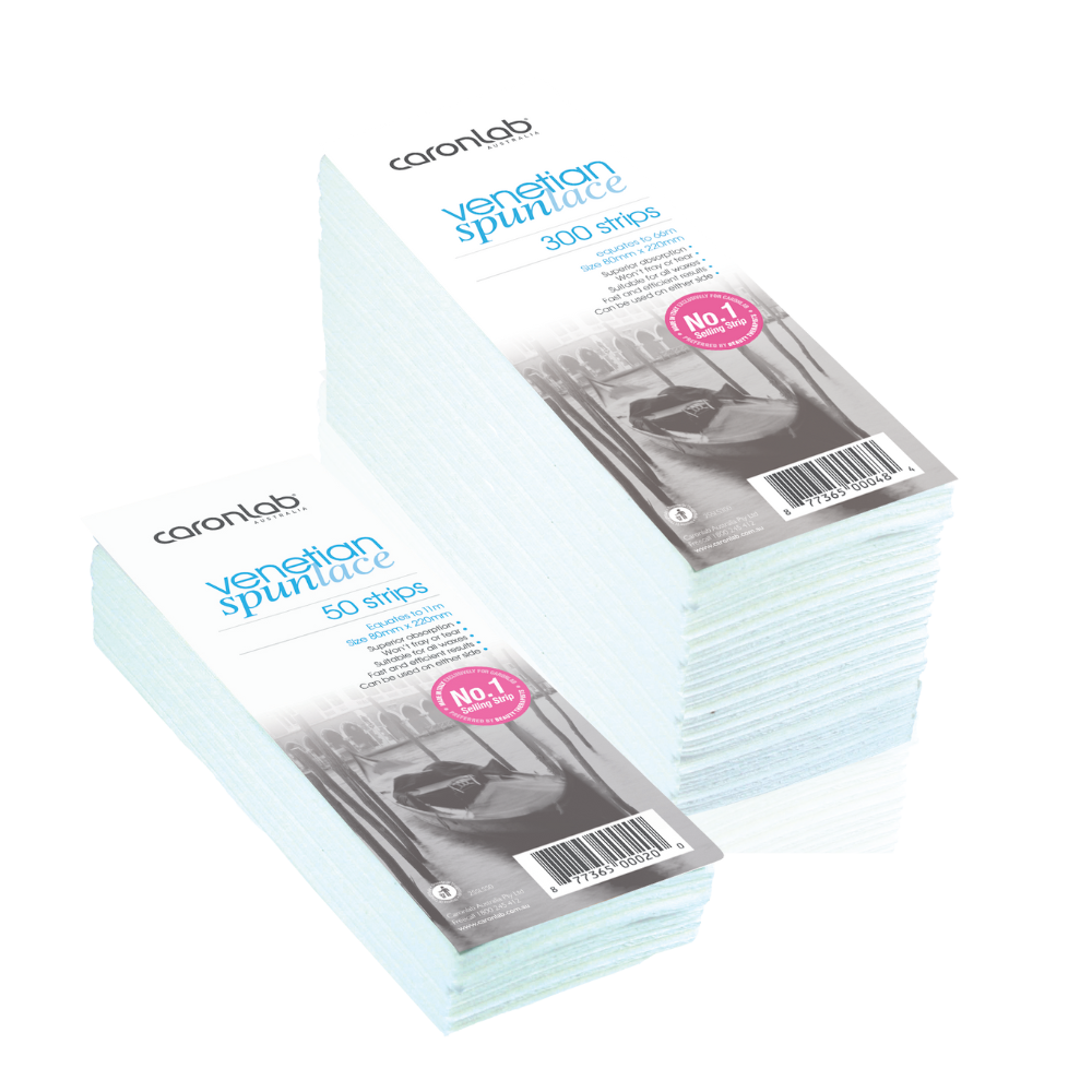 Venetian Spunlace Waxing Strips Caronlab 50 Pack