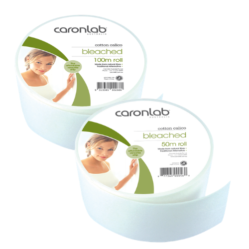 Calico Bleached Waxing Roll Caronlab 100m