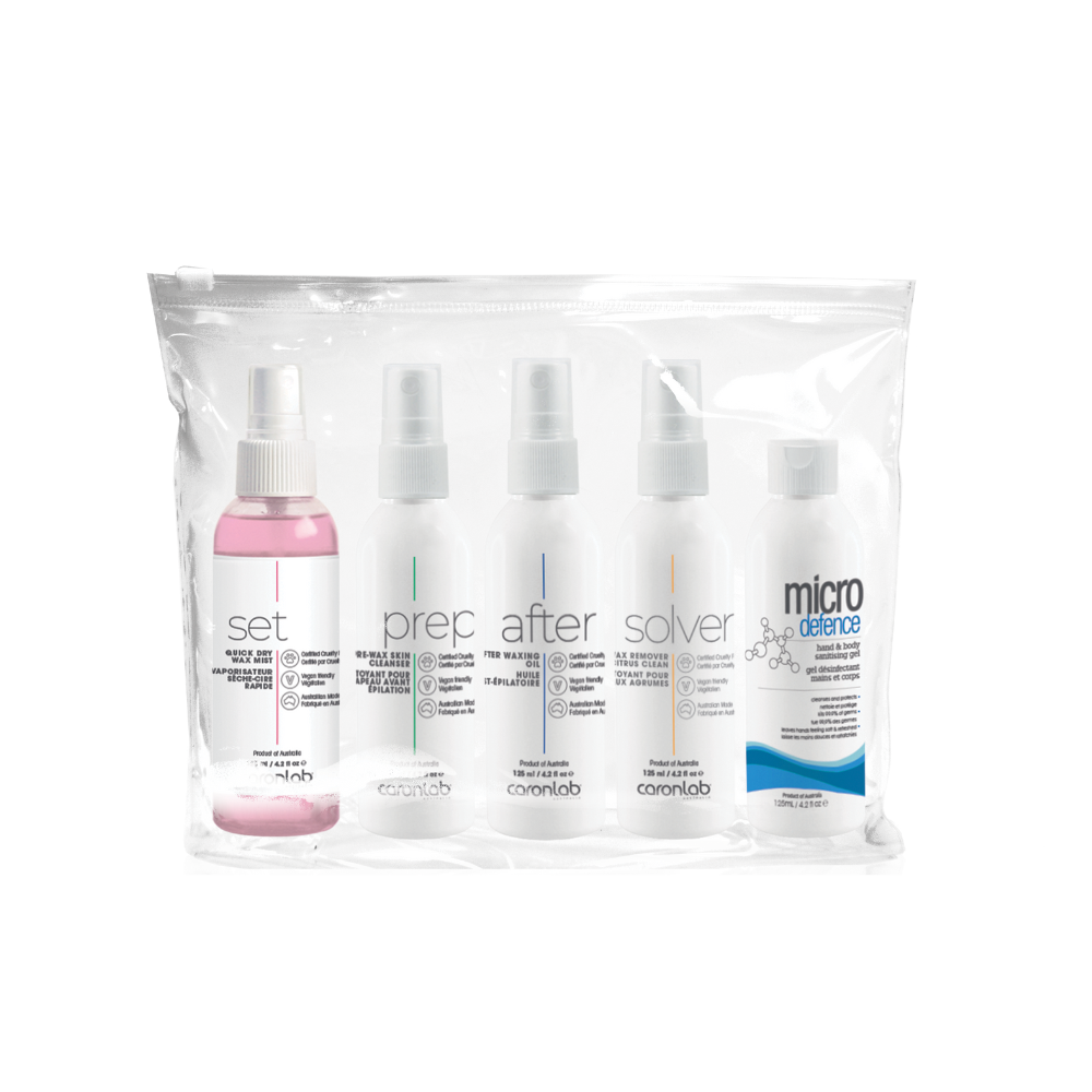 Pre and Post Wax Care Pack Caronlab 5 x 125ml